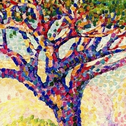 アートポスター 1905年名画 点描画 サンセット 森林アート モダン リビング装飾 5194 8枚目の画像