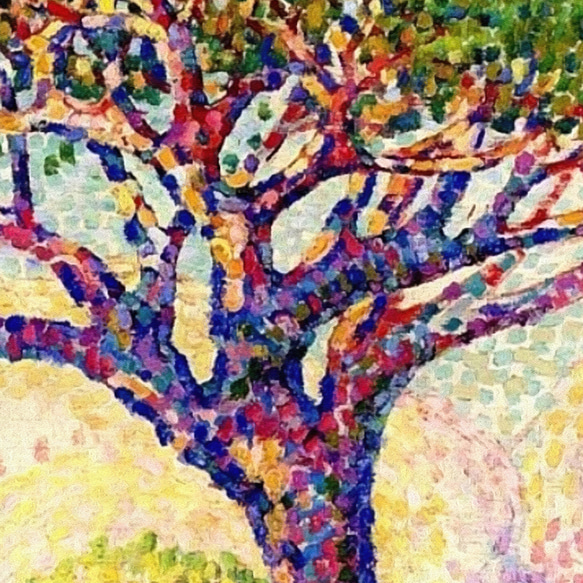 アートポスター 1905年名画 点描画 サンセット 森林アート モダン リビング装飾 5194 8枚目の画像