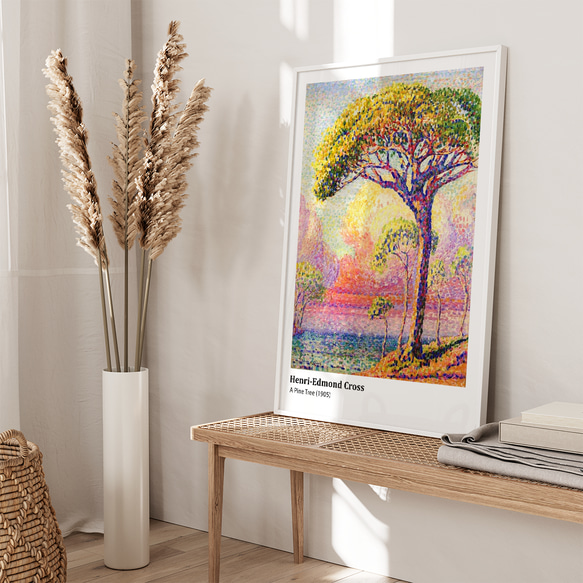 アートポスター 1905年名画 点描画 サンセット 森林アート モダン リビング装飾 5194 2枚目の画像