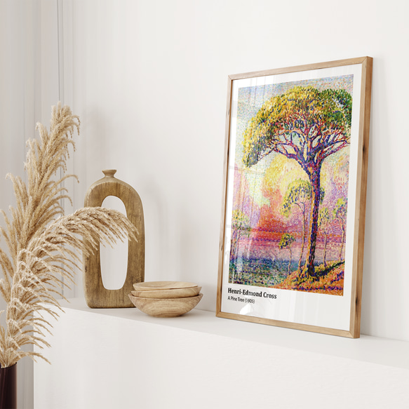 アートポスター 1905年名画 点描画 サンセット 森林アート モダン リビング装飾 5194 4枚目の画像