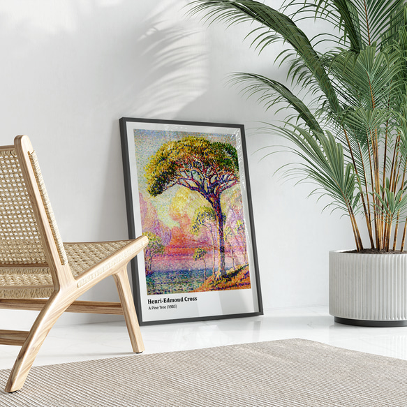 アートポスター 1905年名画 点描画 サンセット 森林アート モダン リビング装飾 5194 6枚目の画像