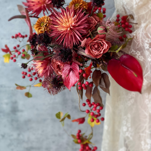 ウェディングブーケ wedding bouquet 秋色 ブーケ 璃いすや 通販