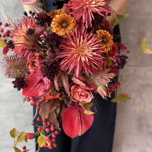 ウェディングブーケ wedding bouquet 秋色 ブーケ 璃いすや 通販