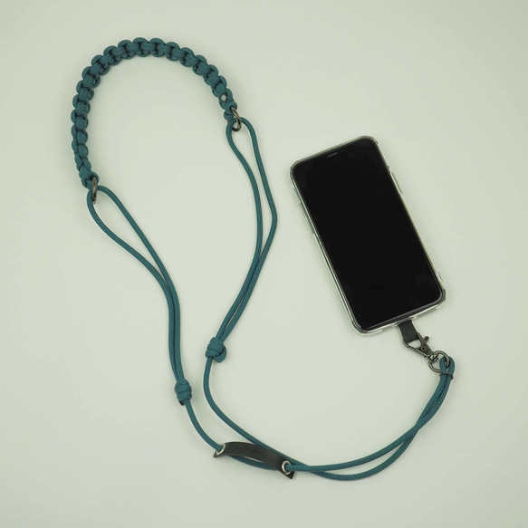 Smartphone Strap "Knot Royal-Green" スマホ ショルダー ストラップ 1枚目の画像