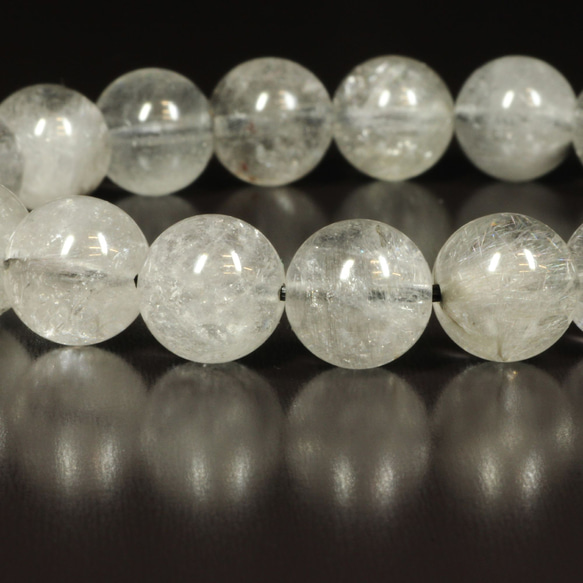 【白金に輝くブルッカイトが美しい】１０ミリ 一点物 プラチナルチル ブレスレット ２９ｇ Ｐｒ９１ 作品動画あり ギフト 13枚目の画像