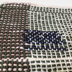 手織り　色糸あそびのインテリアマット　作品2371 5枚目の画像