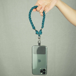 Smartphone Strap "Knot 002 Royal-Green" スマホ ハンドストラップ 1枚目の画像