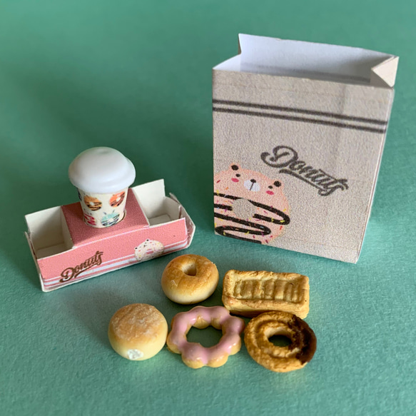 初出品企画　ミニチュアフード　ドーナツ　セット 2枚目の画像