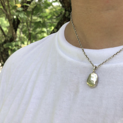melt necklace silver L size /シルバー/ネックレス/溶かした銀/シンプル 8枚目の画像