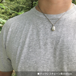 melt necklace silver L size /シルバー/ネックレス/溶かした銀/シンプル 6枚目の画像
