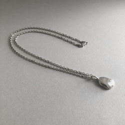 melt necklace silver L size /シルバー/ネックレス/溶かした銀/シンプル 2枚目の画像