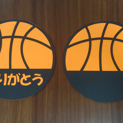 バスケットボール型　メッセージカード ２枚セット 1枚目の画像