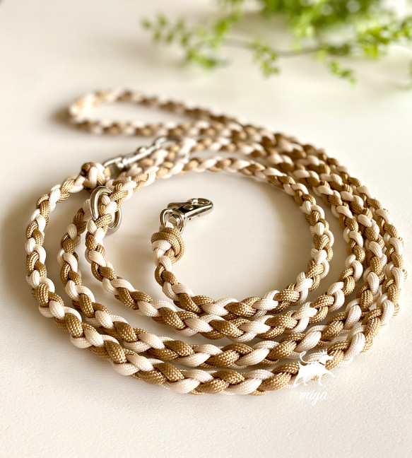 受注制作 パラコードカフェリード リード・首輪 M IYA 通販 16412794