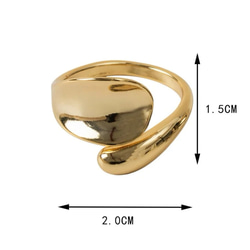 ゴールド　ラップ　リング　指輪　シンプル 3枚目の画像