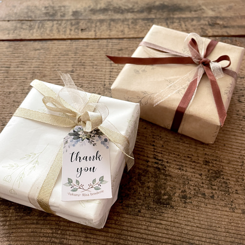 A3 ラッピングペーパー クラフト紙 (10枚入り) ボタニカル柄