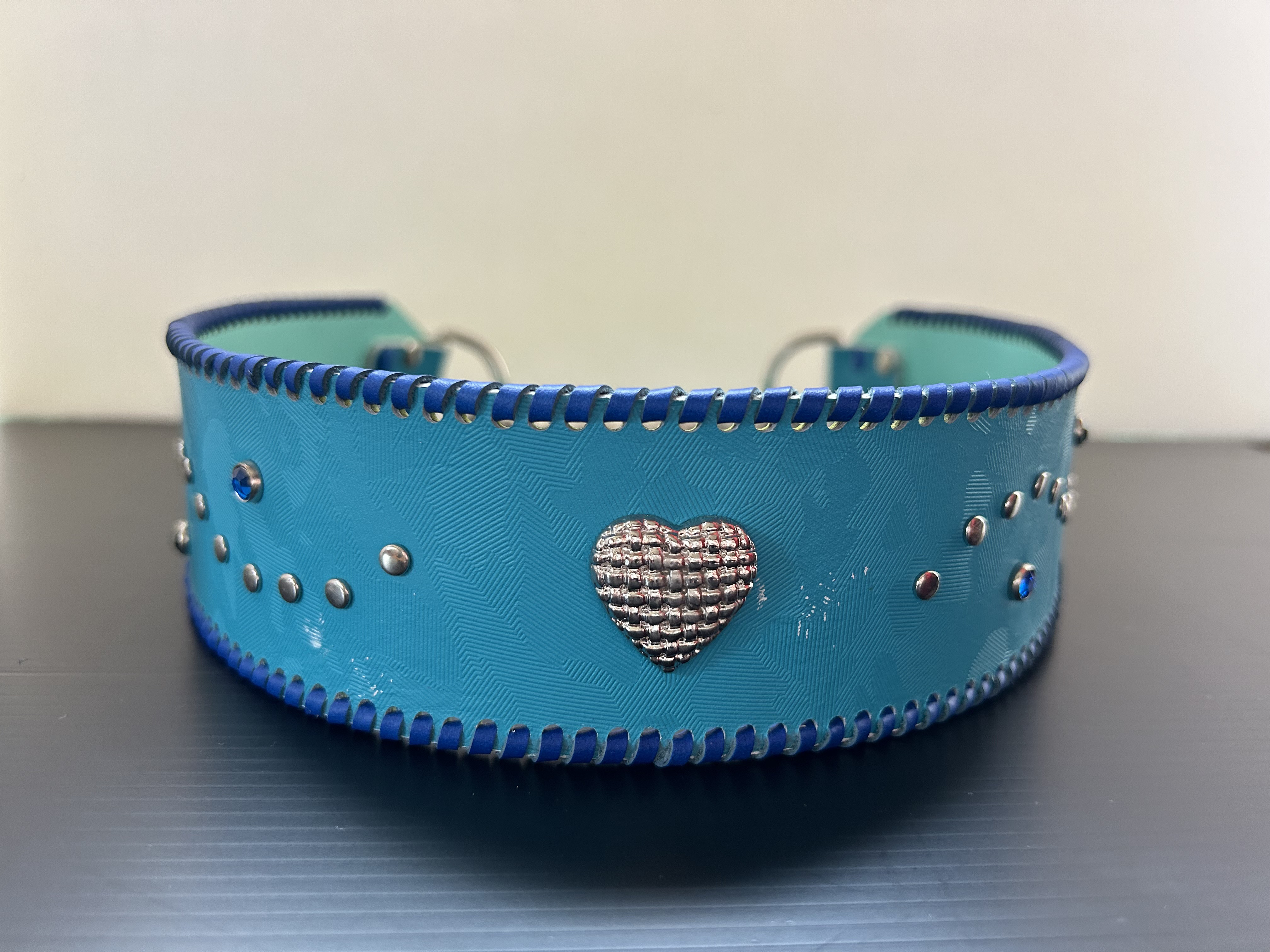 訳あり犬の本革ハーフチョークNo.19(大型犬)