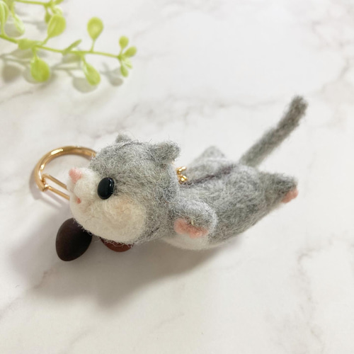 羊毛フェルト　エゾモモンガ(どんぐり) 羊毛フェルト エゾモモンガ(どんぐり)