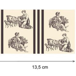 Sajou ファブリック　愛のプロポーズ　ストライプ柄 約75×45cm 2枚目の画像