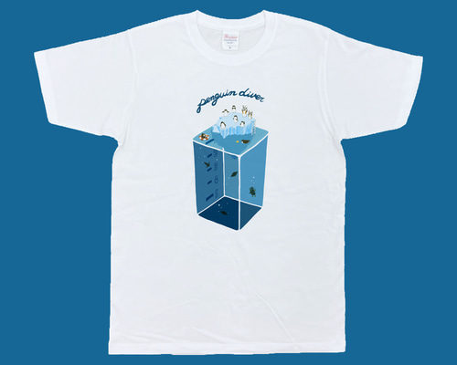 ペンギンダイバーTシャツ Tシャツ ムクデザイン 通販 16413748