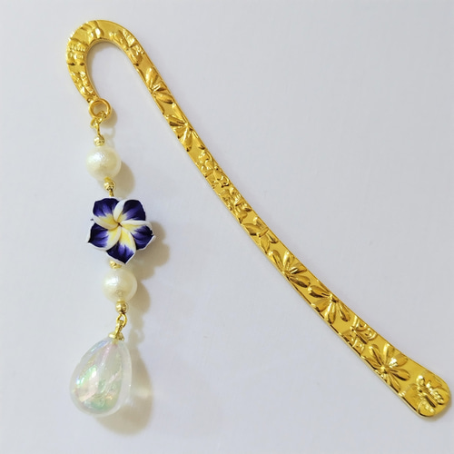 No.151 プルメリアとシュガーパールのブックマーカー ブックマーク