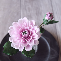 ◆粘土のお花◆　ダリア　オルリム・シングルベース　D858 6枚目の画像