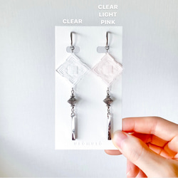 [片耳分]CREATE YOUR 倒福!!! <CLEAR LIGHT PINK> ピアス/イヤリング 8枚目の画像