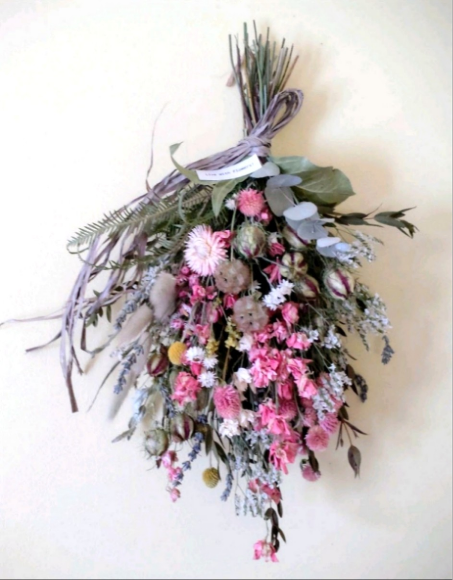 送料無料!!H約45cm♡2023新作!!ピンクラークスパー小花いっぱい