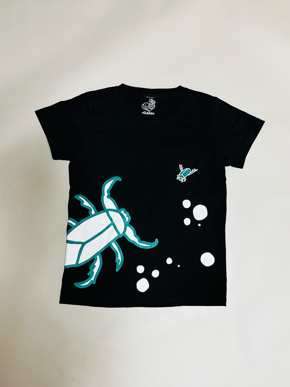 水生昆虫✳︎タガメ、ゲンゴロウ、水カマキリTシャツ［大人ユニセックス］ 1枚目の画像