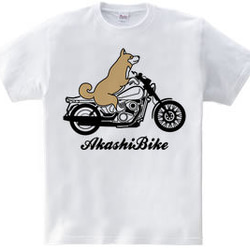 柴犬バイクTシャツ「AkashiBike」 3枚目の画像