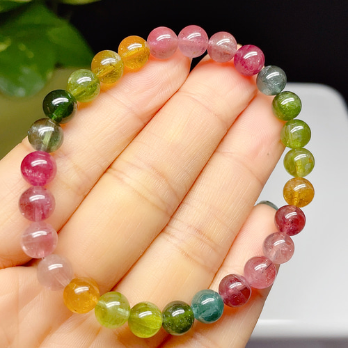 極上宝石質】トルマリン 極上透明 ミックストルマリン ブレスレット