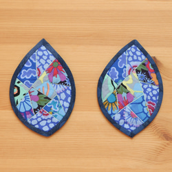 はっぱのコースター（2枚組） ～青の森～ 2枚目の画像