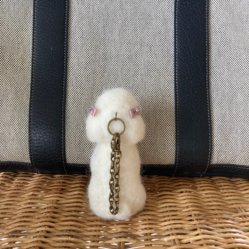 SALE】羊毛フェルトバッグチャーム(トイプードル) 羊毛フェルト