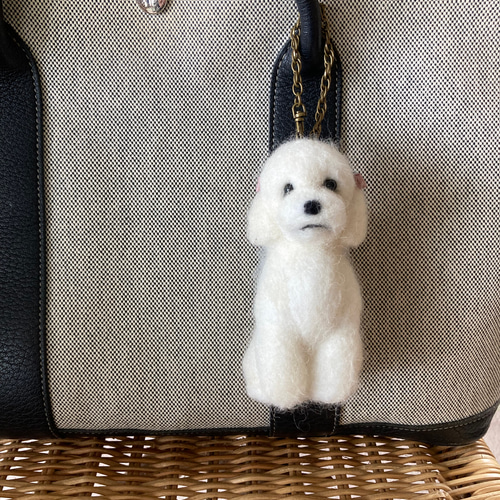 羊毛フェルトトイプードル チャーム 羊毛フェルトトイプードル チャーム