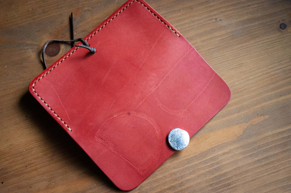 赤いお財布　レザーウォレット　leather wallet 8枚目の画像