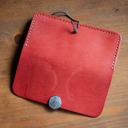 赤いお財布　レザーウォレット　leather wallet 9枚目の画像