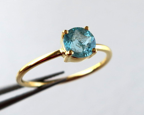 y様 パライバカラーアパタイト リング 18号 y様 パライバカラーアパタイト リング 18号 - メルカリ