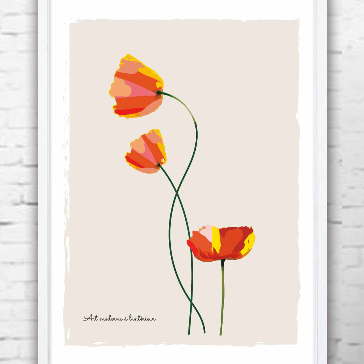 情熱カラー　花　イラスト　A4 A3 A2 A1ポスター　アートポスター　アート　アート/sei検索　799