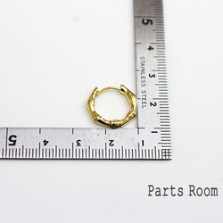 [2 件] 竹圈耳環 [金] [無鎳] -mt-4124 第5張的照片