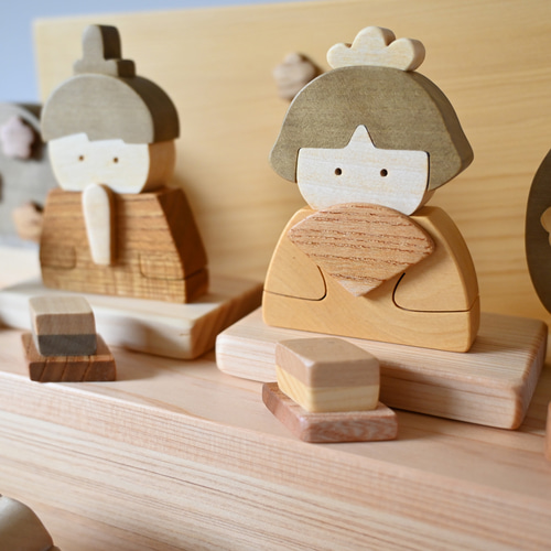 旭川クラフト sasaki ササキ工芸 Mokusei Hinaningyo 木製