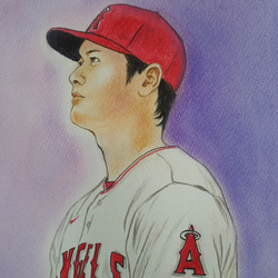 色鉛筆画　大谷翔平 3枚目の画像