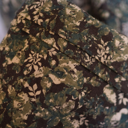 [訂做] 傳統阿米甚連衣裙 ◇亞麻混棉 *水彩花卉圖案（深綠色）* 第10張的照片