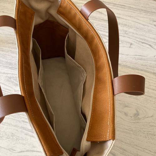 ペットボトルポケット付きトートバッグ(モチーフ編み) トート