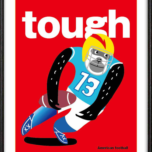 タフ2 動物 イラスト ゴリラ ポスター A4 A3 A2 A1 アートポスター