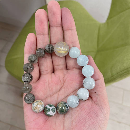 地球と調和する クリスタルグリッド「地球の声」 ブレスレット Zen