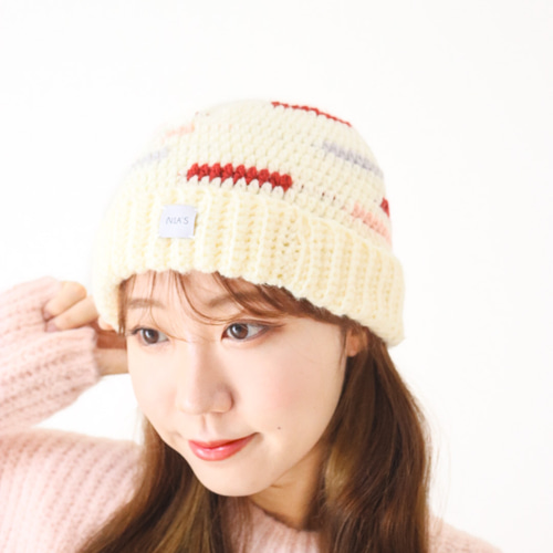 コムデギャルソン ファー帽子 スキー かぎ編み 耳当て ニット帽
