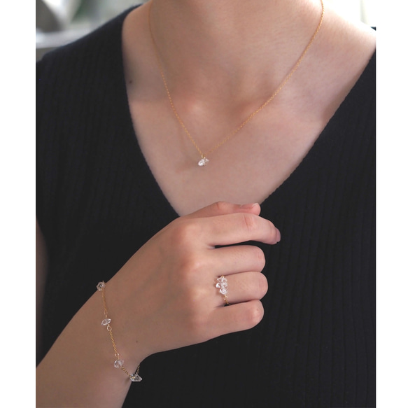 Herkimer 鑽石 | 14kgf 耳環 | 您選擇的姓名首字母 | 大號 AAA ~個性化水晶 第10張的照片