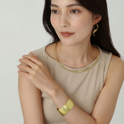Creema限定】幅広 甲丸 バングル｜真鍮 ハンドメイド アクセサリー送料