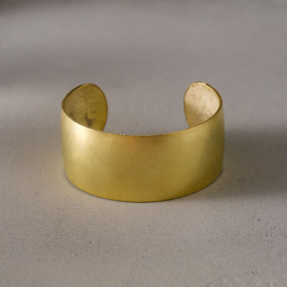 Creema限定】幅広 甲丸 バングル｜真鍮 ハンドメイド アクセサリー送料