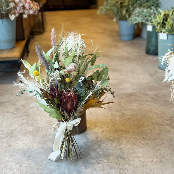 1点限り 季節の花束 スワッグ ドライフラワー 誕生日 結婚祝い 開店 ...