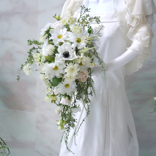 ◇野の花風のキャスケードブーケ◇ウエディングブーケ